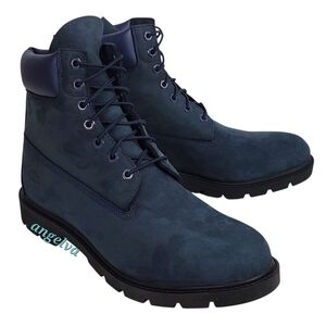 New Timberland mens classic 6in boots lace up nubuck waterproof blue outdoor